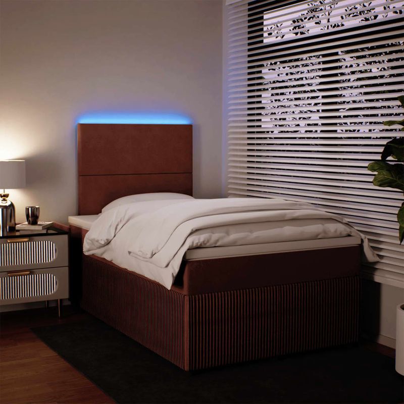 Casa si Gradina - Mobilier - Paturi si accesorii - Paturi - Pat box spring cu saltea, roz, 120x200 cm, catifea - Infinity.ro