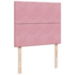 Casa si Gradina - Mobilier - Paturi si accesorii - Paturi - Pat box spring cu saltea, roz, 120x200 cm, catifea - Infinity.ro