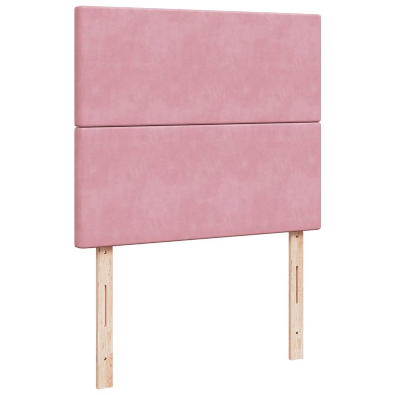 Casa si Gradina - Mobilier - Paturi si accesorii - Paturi - Pat box spring cu saltea, roz, 120x200 cm, catifea - Infinity.ro
