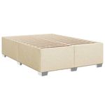 Casa si Gradina - Mobilier - Paturi si accesorii - Paturi - Pat box spring cu saltea, crem, 140x200 cm, textil - Infinity.ro
