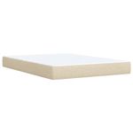 Casa si Gradina - Mobilier - Paturi si accesorii - Paturi - Pat box spring cu saltea, crem, 140x200 cm, textil - Infinity.ro