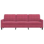 Casa si Gradina - Mobilier - Canapele si coltare - Canapele - Canapea cu 3 locuri, rosu vin, 210 cm, catifea - Infinity.ro
