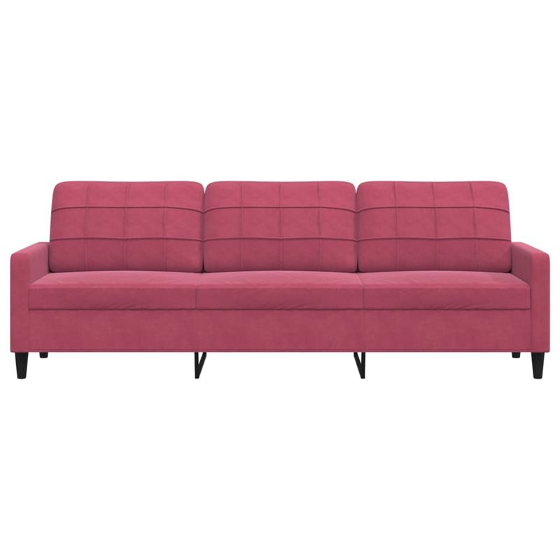 Casa si Gradina - Mobilier - Canapele si coltare - Canapele - Canapea cu 3 locuri, rosu vin, 210 cm, catifea - Infinity.ro