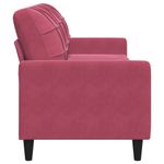Casa si Gradina - Mobilier - Canapele si coltare - Canapele - Canapea cu 3 locuri, rosu vin, 210 cm, catifea - Infinity.ro