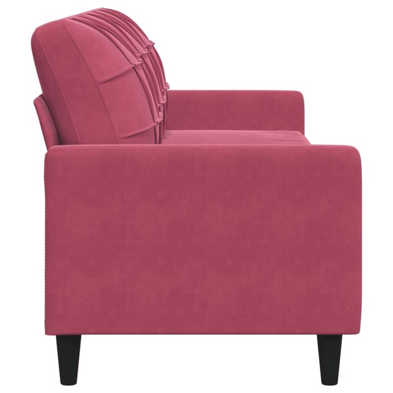 Casa si Gradina - Mobilier - Canapele si coltare - Canapele - Canapea cu 3 locuri, rosu vin, 210 cm, catifea - Infinity.ro