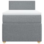 Casa si Gradina - Mobilier - Paturi si accesorii - Paturi - Pat box spring cu saltea, gri deschis, 90x190 cm, textil - Infinity.ro