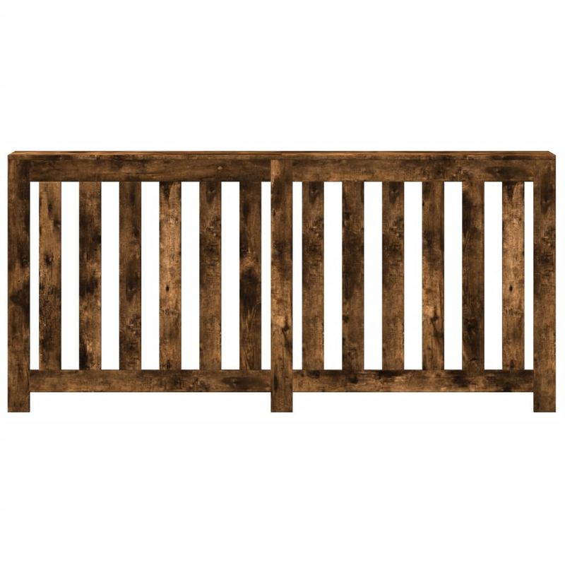 Casa si Gradina - Termice - Calorifere si accesorii - Accesorii calorifere - Masca de calorifer, stejar fumuriu, 175x20x82 cm lemn prelucrat, design lamele verticale - Infinity.ro