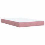 Casa si Gradina - Mobilier - Paturi si accesorii - Paturi - Pat box spring cu saltea, roz, 120x200 cm, catifea - Infinity.ro