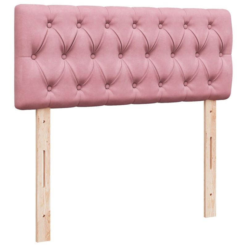 Casa si Gradina - Mobilier - Paturi si accesorii - Paturi - Pat box spring cu saltea, roz, 120x200 cm, catifea - Infinity.ro