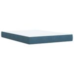 Casa si Gradina - Mobilier - Paturi si accesorii - Paturi - Pat box spring cu saltea, albastru inchis, 160x200 cm, catifea - Infinity.ro