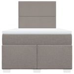 Casa si Gradina - Mobilier - Paturi si accesorii - Paturi - Pat box spring cu saltea, gri taupe, 120x200 cm, textil - Infinity.ro