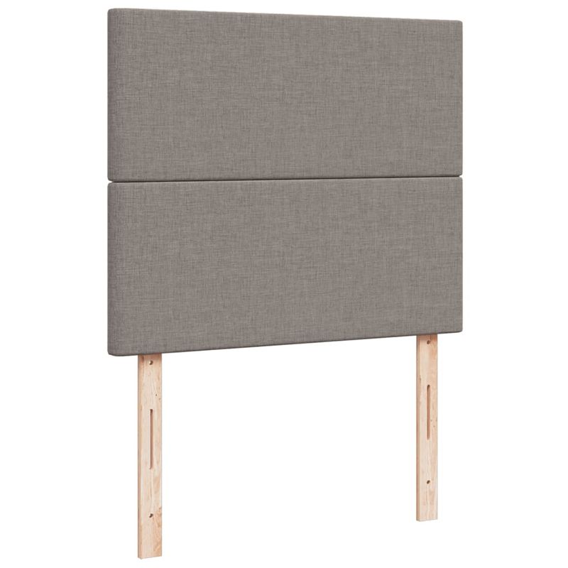 Casa si Gradina - Mobilier - Paturi si accesorii - Paturi - Pat box spring cu saltea, gri taupe, 120x200 cm, textil - Infinity.ro
