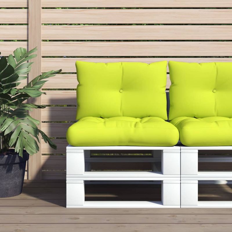 Casa si Gradina - Gradina si terasa - Mobilier exterior - Perne decorative exterior - Perne de paleti, 2 buc, verde aprins, material textil - Infinity.ro