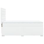 Casa si Gradina - Mobilier - Paturi si accesorii - Paturi - Pat box spring cu saltea, alb, 90x200 cm, piele ecologica - Infinity.ro