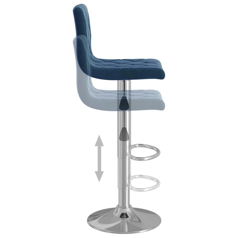 Casa si Gradina - Mobilier - Scaune si fotolii - Scaune - Scaune de bar, 2 buc., albastru, catifea - Infinity.ro