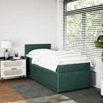 Casa si Gradina - Mobilier - Paturi si accesorii - Paturi - Pat continental cu saltea, verde inchis, 80x200 cm, catifea - Infinity.ro