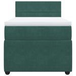 Casa si Gradina - Mobilier - Paturi si accesorii - Paturi - Pat continental cu saltea, verde inchis, 80x200 cm, catifea - Infinity.ro