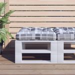 Casa si Gradina - Gradina si terasa - Mobilier exterior - Perne decorative exterior - Perna de paleti, gri carouri, 50x50x12 cm, material textil - Infinity.ro