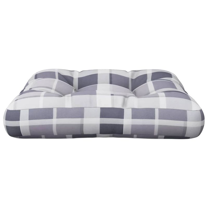 Casa si Gradina - Gradina si terasa - Mobilier exterior - Perne decorative exterior - Perna de paleti, gri carouri, 50x50x12 cm, material textil - Infinity.ro