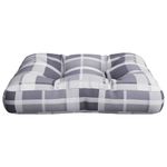Casa si Gradina - Gradina si terasa - Mobilier exterior - Perne decorative exterior - Perna de paleti, gri carouri, 50x50x12 cm, material textil - Infinity.ro