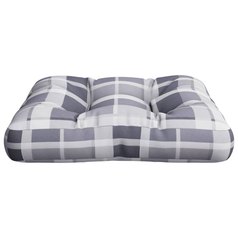 Casa si Gradina - Gradina si terasa - Mobilier exterior - Perne decorative exterior - Perna de paleti, gri carouri, 50x50x12 cm, material textil - Infinity.ro