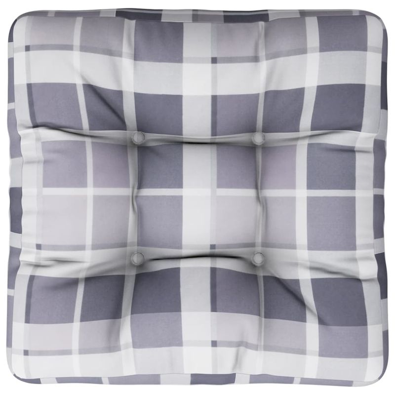 Casa si Gradina - Gradina si terasa - Mobilier exterior - Perne decorative exterior - Perna de paleti, gri carouri, 50x50x12 cm, material textil - Infinity.ro