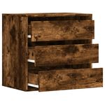 Casa si Gradina - Mobilier - Comode si corpuri - Comode - Dulap colt cu sertare stejar fumuriu 60x41x58 cm lemn prelucrat - Infinity.ro