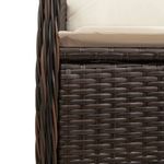Casa si Gradina - Gradina si terasa - Mobilier exterior - Seturi mobila gradina - Set bistro de gradina cu perne, 7 piese, maro, poliratan - Infinity.ro