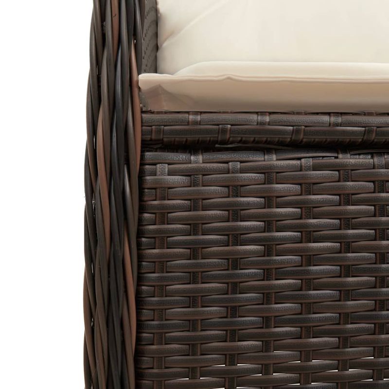 Casa si Gradina - Gradina si terasa - Mobilier exterior - Seturi mobila gradina - Set bistro de gradina cu perne, 7 piese, maro, poliratan - Infinity.ro