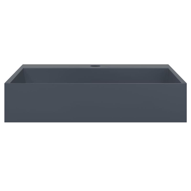 Casa si Gradina - Sanitare - Lavoar baie si accesorii - Lavoare si piedestale - Chiuveta antracit 50x38x11cm conglomerat turnat mineral/marmura - Infinity.ro