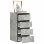 Casa si Gradina - Mobilier - Comode si corpuri - Comode - Dulap colt cu sertare gri beton 40x41x76 cm lemn prelucrat - Infinity.ro