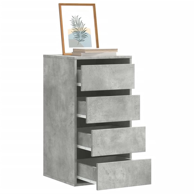 Casa si Gradina - Mobilier - Comode si corpuri - Comode - Dulap colt cu sertare gri beton 40x41x76 cm lemn prelucrat - Infinity.ro