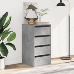 Casa si Gradina - Mobilier - Comode si corpuri - Comode - Dulap colt cu sertare gri beton 40x41x76 cm lemn prelucrat - Infinity.ro