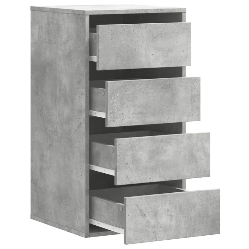Casa si Gradina - Mobilier - Comode si corpuri - Comode - Dulap colt cu sertare gri beton 40x41x76 cm lemn prelucrat - Infinity.ro