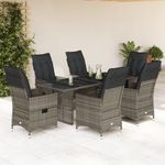 Casa si Gradina - Gradina si terasa - Mobilier exterior - Seturi mobila gradina - Set mobilier de gradina cu perne, 7 piese, gri, poliratan - Infinity.ro