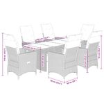 Casa si Gradina - Gradina si terasa - Mobilier exterior - Seturi mobila gradina - Set mobilier de gradina cu perne, 7 piese, gri, poliratan - Infinity.ro