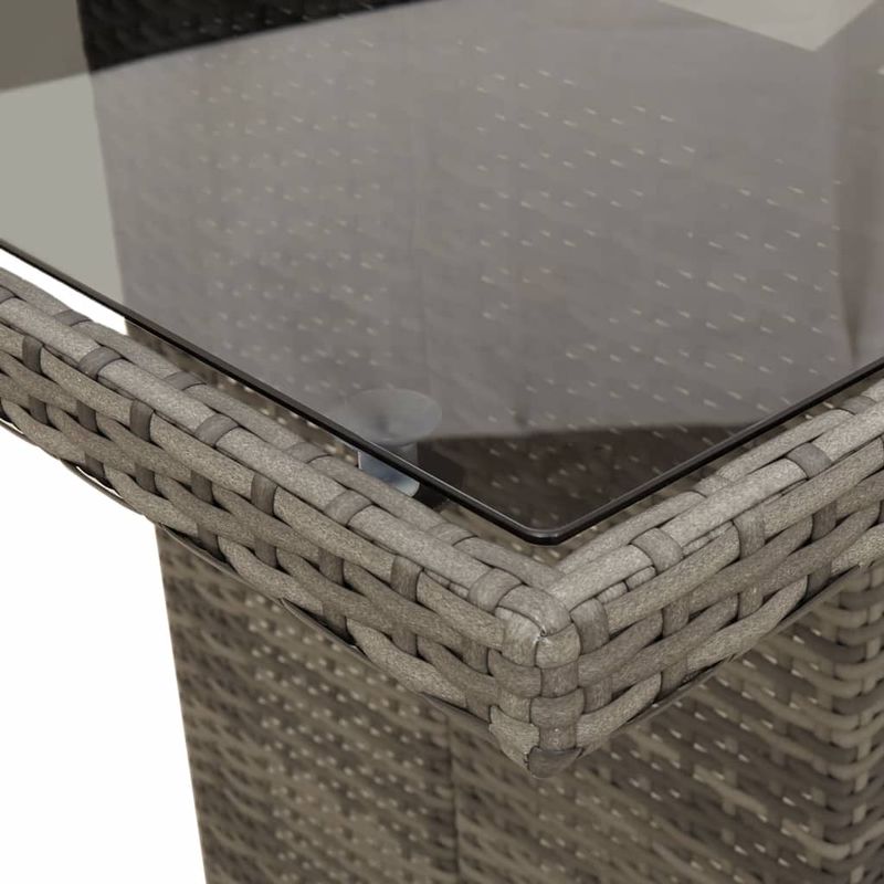 Casa si Gradina - Gradina si terasa - Mobilier exterior - Seturi mobila gradina - Set mobilier gradina cu perne, 9 piese, gri, poliratan - Infinity.ro