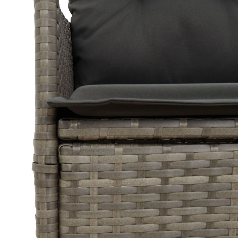 Casa si Gradina - Gradina si terasa - Mobilier exterior - Seturi mobila gradina - Set mobilier gradina cu perne, 9 piese, gri, poliratan - Infinity.ro