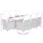 Casa si Gradina - Gradina si terasa - Mobilier exterior - Seturi mobila gradina - Set mobilier gradina cu perne, 9 piese, gri, poliratan - Infinity.ro