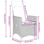 Casa si Gradina - Gradina si terasa - Mobilier exterior - Seturi mobila gradina - Set mobilier gradina cu perne, 9 piese, gri, poliratan - Infinity.ro