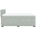 Casa si Gradina - Mobilier - Paturi si accesorii - Paturi - Pat box spring cu saltea, gri deschis, 160x200 cm, catifea - Infinity.ro