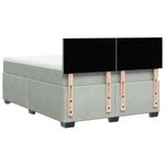 Casa si Gradina - Mobilier - Paturi si accesorii - Paturi - Pat box spring cu saltea, gri deschis, 160x200 cm, catifea - Infinity.ro