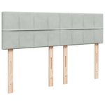 Casa si Gradina - Mobilier - Paturi si accesorii - Paturi - Pat box spring cu saltea, gri deschis, 160x200 cm, catifea - Infinity.ro