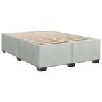 Casa si Gradina - Mobilier - Paturi si accesorii - Paturi - Pat box spring cu saltea, gri deschis, 160x200 cm, catifea - Infinity.ro