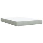 Casa si Gradina - Mobilier - Paturi si accesorii - Paturi - Pat box spring cu saltea, gri deschis, 160x200 cm, catifea - Infinity.ro