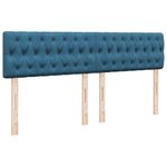Casa si Gradina - Mobilier - Paturi si accesorii - Paturi - Pat box spring cu saltea, albastru, 200x200 cm, catifea - Infinity.ro