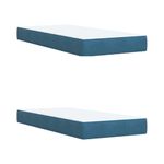 Casa si Gradina - Mobilier - Paturi si accesorii - Paturi - Pat box spring cu saltea, albastru, 200x200 cm, catifea - Infinity.ro