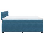 Casa si Gradina - Mobilier - Paturi si accesorii - Paturi - Pat box spring cu saltea, albastru, 200x200 cm, catifea - Infinity.ro