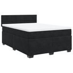 Casa si Gradina - Mobilier - Paturi si accesorii - Paturi - Pat box spring cu saltea, negru, 160x200 cm, catifea - Infinity.ro