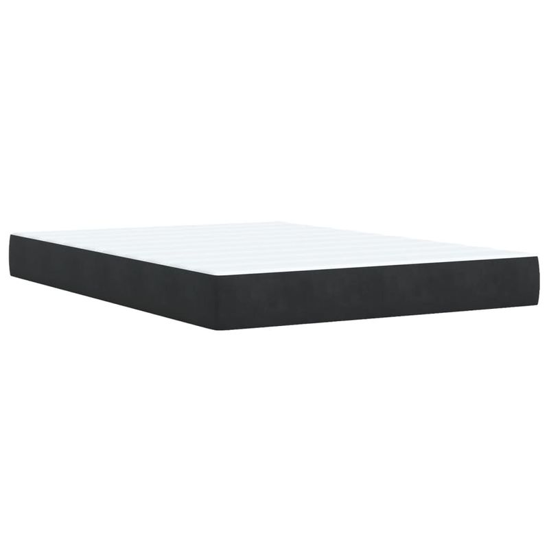 Casa si Gradina - Mobilier - Paturi si accesorii - Paturi - Pat box spring cu saltea, negru, 160x200 cm, catifea - Infinity.ro